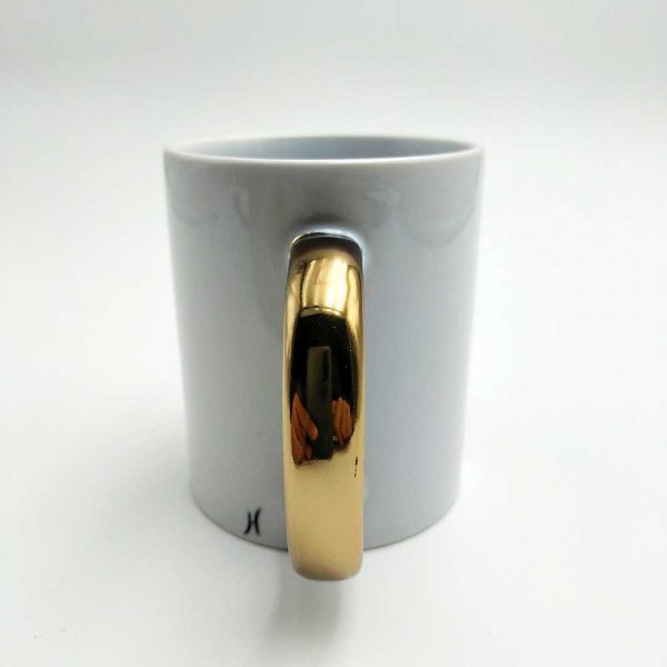 Horkos mug logotypé avec anse dorée