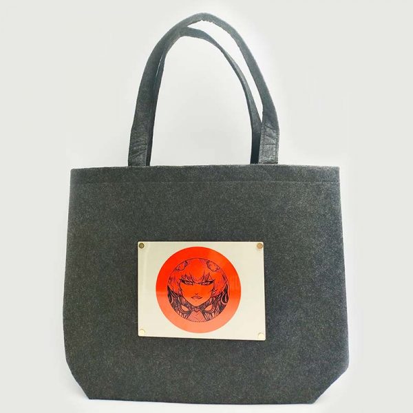 Horkos sac cabas gris foncé astrologie japonaise : le tigre